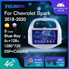 Автомагнитола TIEBRO Android10 для Chevrolet Spark Beat 2018 2019 2020 GPS Navi мультимедийный видеоплеер стерео Carplay Авто QLED DSP