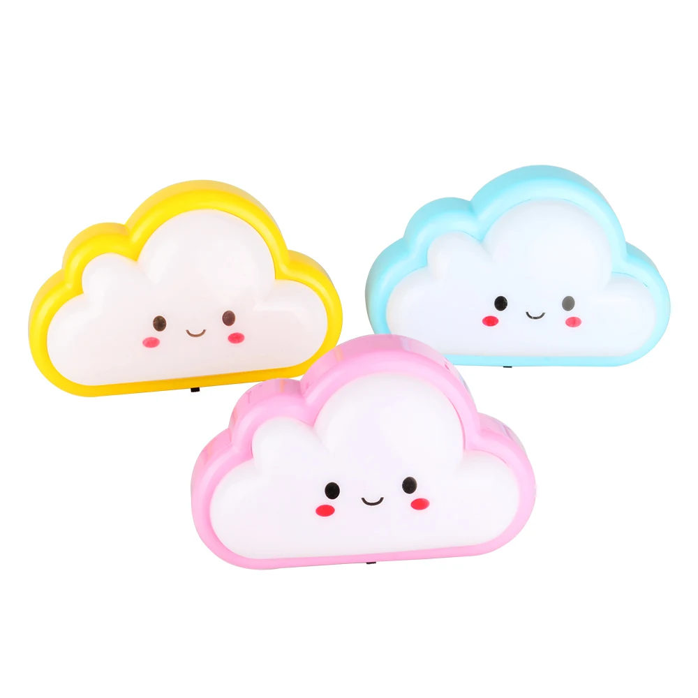 Светодиодный ночсветильник с мультяшным улыбающимся облаком подключаемый