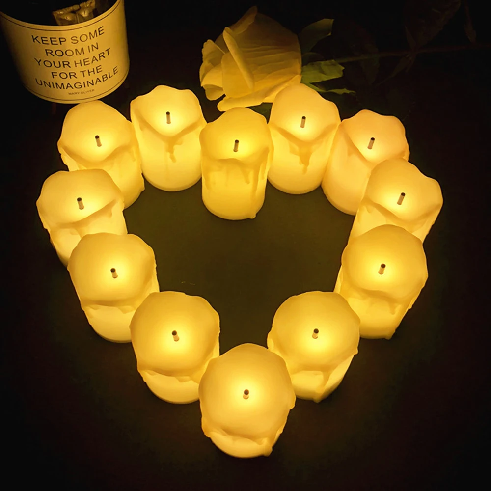 Светодиодный Электронный светильник с имитацией свечи подарок на свадьбу