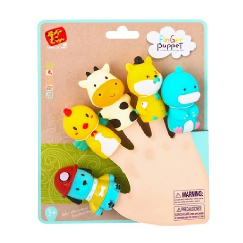 5 шт. ПВХ Милые Мультяшные биологические животные пальчиковые игрушки для детей