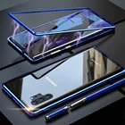 Магнитный чехол с двойной защитой для Samsung A51, чехол для A50, A71, S10, чехол из закаленного стекла для Galaxy Note 20 PLUS, S20, 360