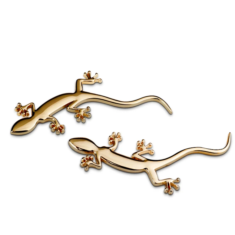 2 pcs Chrome 3D Metal Alloy Emblem Sticker Lizard Gecko Badge for Audi Quattro A4 A5 TT Q3 Car Decal Personality modification | Автомобили