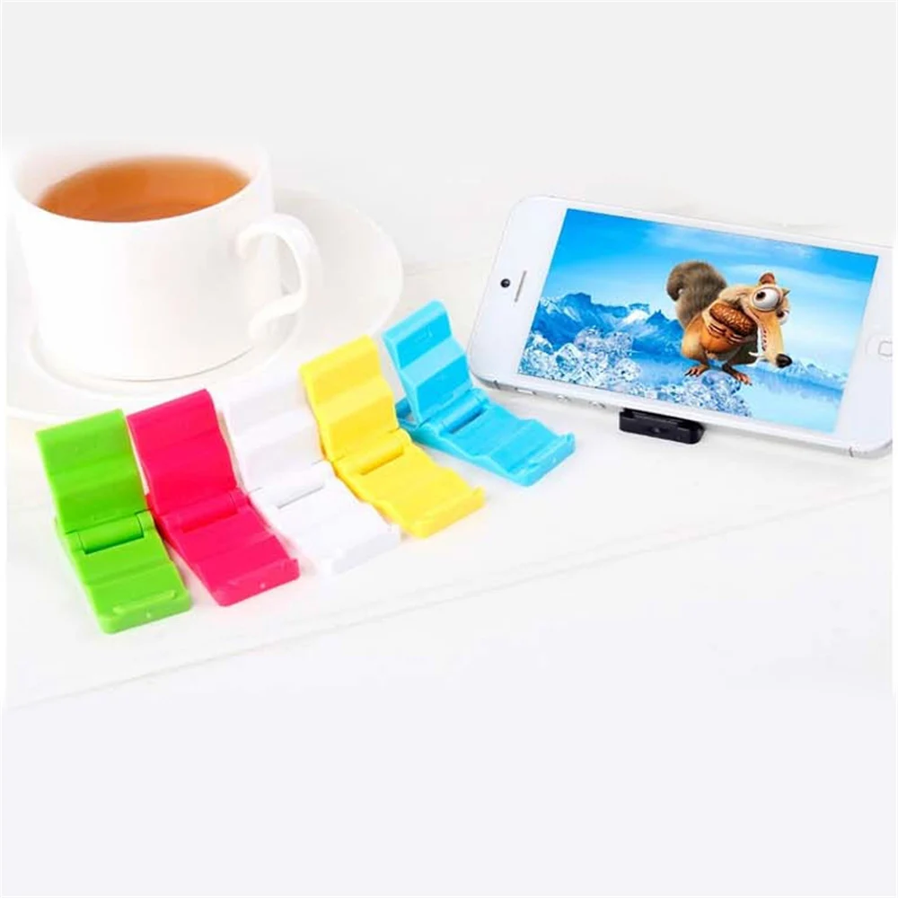 

Cellphone Mount Holder Foldable Phone Stand Generic For iPhone Lightweight & Portable 5 Pcs Random Color