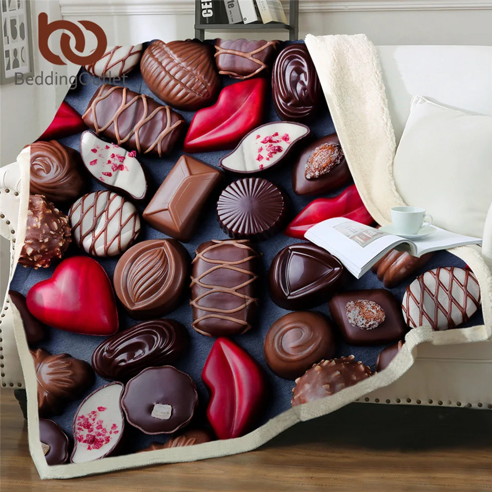 BeddingOutlet плед для макарон 3D мягкое пушистое одеяло плюшевое постельное белье в