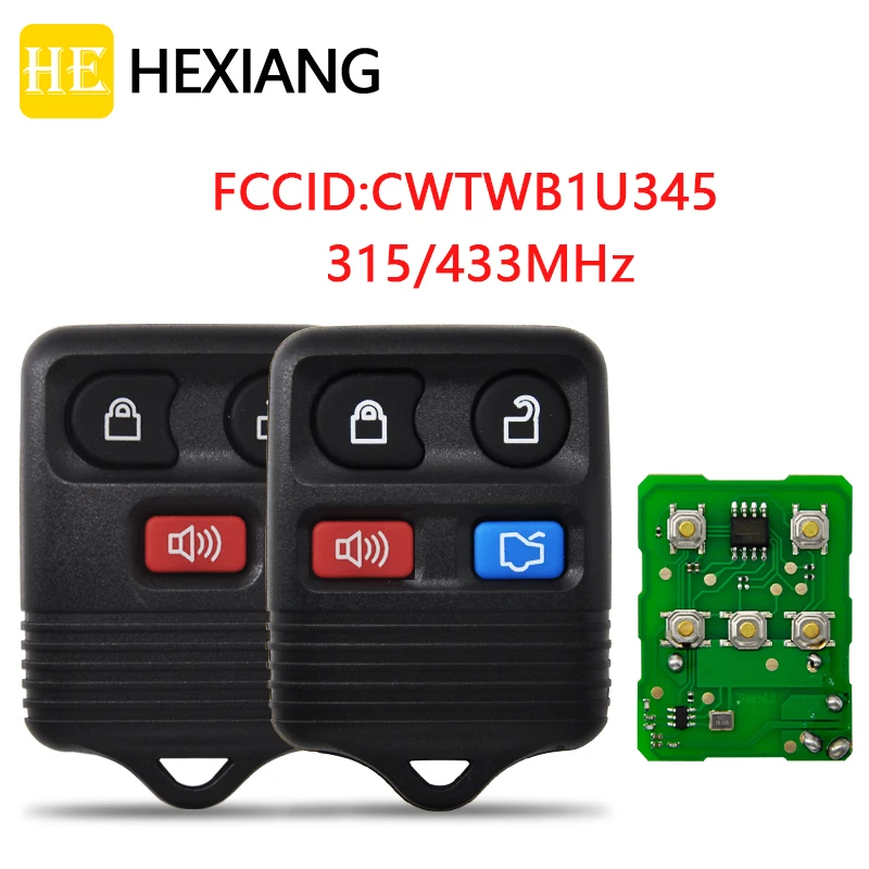 

HE Xiang Car Remote Control For Ford Focus Complete Escape Mustang Thunderbird Lincoln Town CWTWB1U345 315/434Mhz Keyless Entry