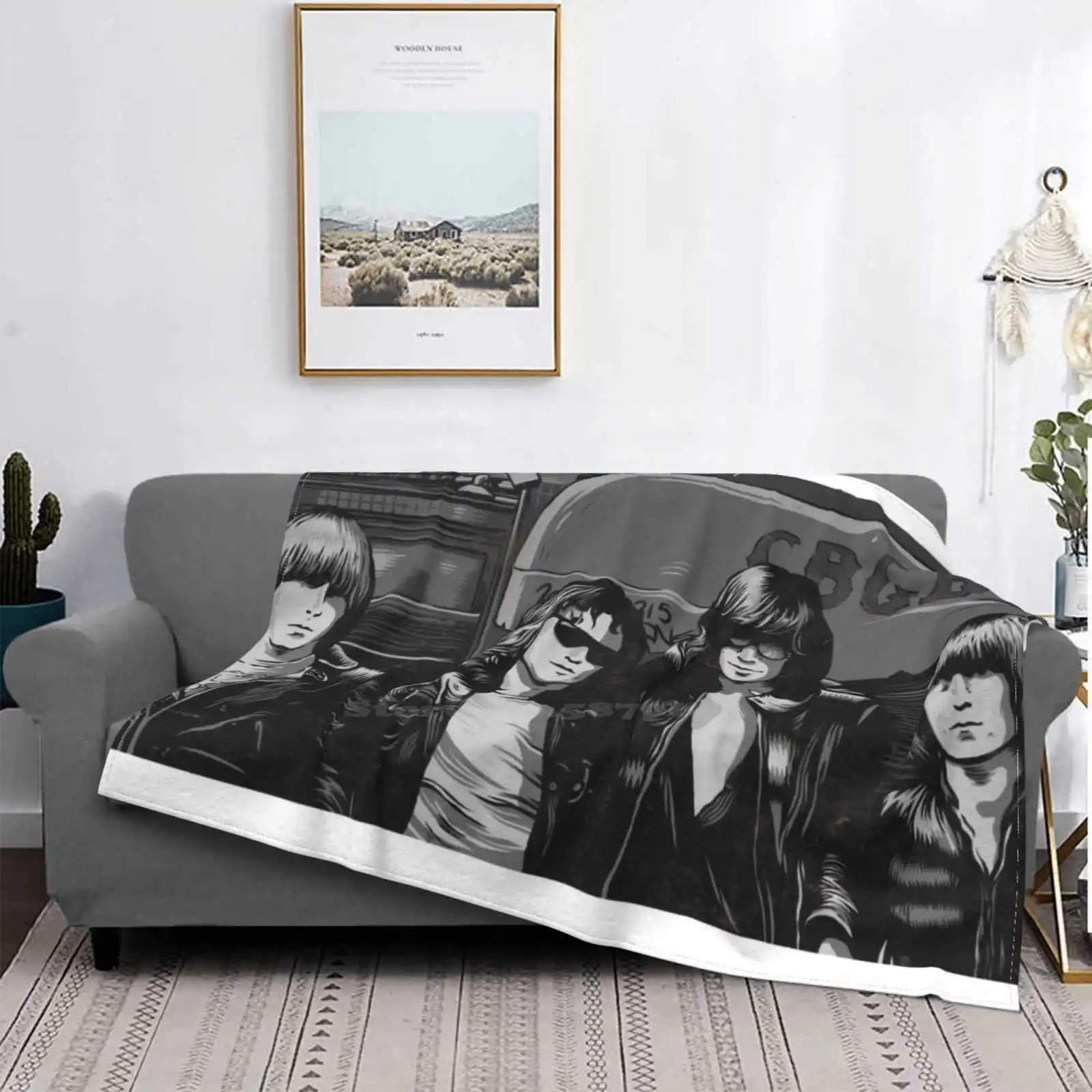 

Cbgb'S nueva manta de franela cálida para ocio a la moda, Cbgb, Punk