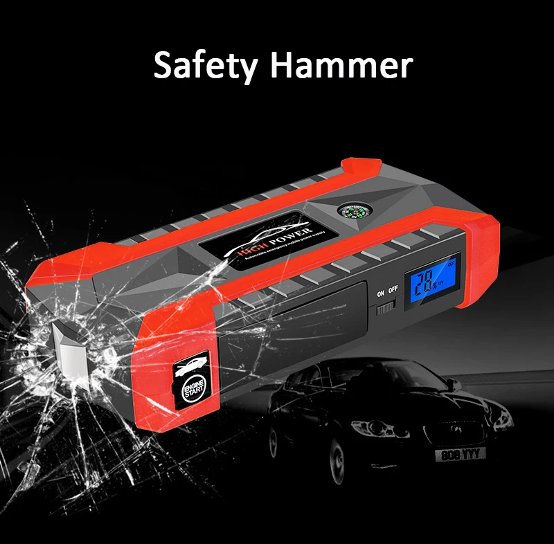 12v 28000mah car jump starter power bank portable emergency starter power bank for mobile phones tablet auto car battery booster free global shipping