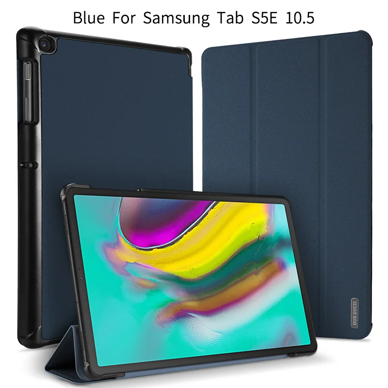 Blue-For Tab S5E Флип-чехол для samsung TAB S4 10,5 SM-T830 SM-T835 S6 S5E 10,5 SPen держатель слот защитная Подставка Авто спящий чехол планшет сумка - Цвет: Blue-For Tab S5E