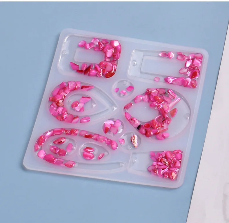 

Bohemian Eeometry Epoxy Mold Handmade Resin Hollow Round Drop Pendant Silicone Mold Women Jewelry Accessories