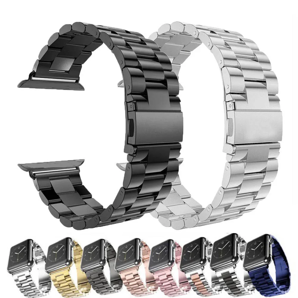 

Metal Strap for Apple Watch Band 44mm 42mm 40mm 38mm 41 45mm Stainless Steel Bracelet for iWatch 7 6 SE 5 4 3 Series Accessories