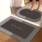 Супервпитывающий коврик для ванной, Быстросохнущий коврик для ванной, нескользящий коврик для входной двери, напольные коврики из кожи наппа, коврик для туалета, домашний декор