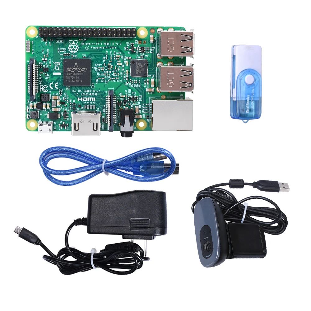 Осьминог Raspberry Pi 3 Model B V1.2 макетная плата комплект с wifi+ блок питания для камеры для Ender 3 3d принтер мониторинга