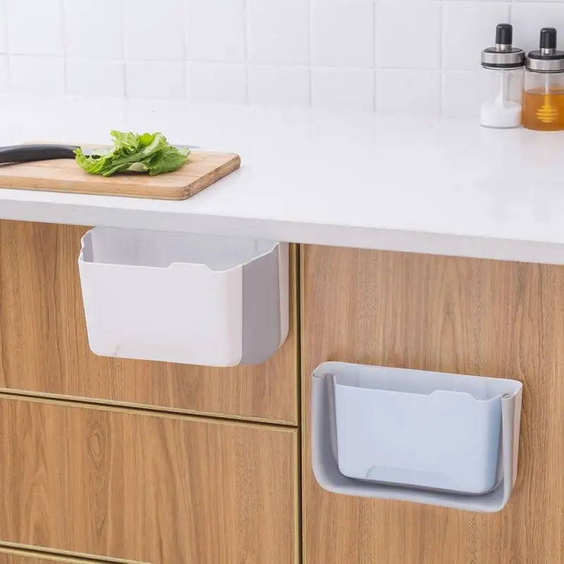Настенный мусорный ящик кухонный шкаф дверь подвесное мусорное ведро Складной