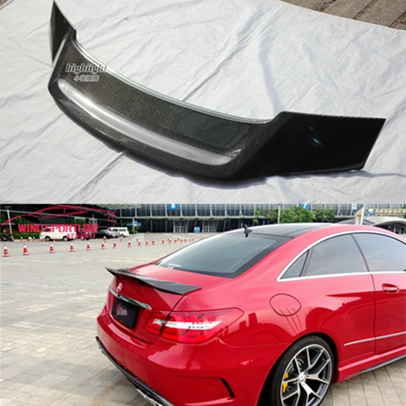 

W207 C207 Carbon Fiber / FRP Trunk Spoiler R Style Wing For Mercedes E Class Coupe 2010 - 2016 E200 E250 E300 E350