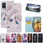 Кожаный чехол для Samsung Galaxy A51 A 51, чехол-бумажник, флип-чехол для Samsung A51 A515Fds, чехол-книжка, Магнитный чехол, чехлы