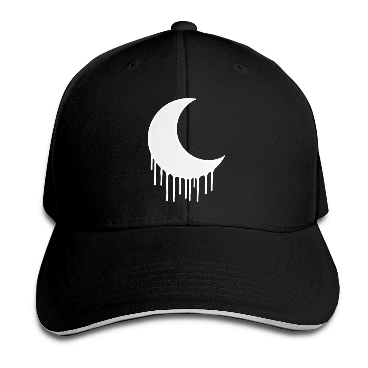 

Edgy Goth Crescent Moon man womens Fashionable breathable Sun Caps