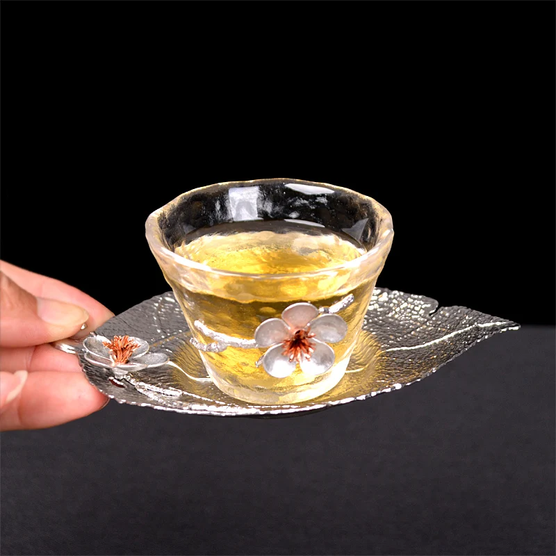 Креативный оловянный сливовый поднос из медного сплава чайный набор кунг-фу