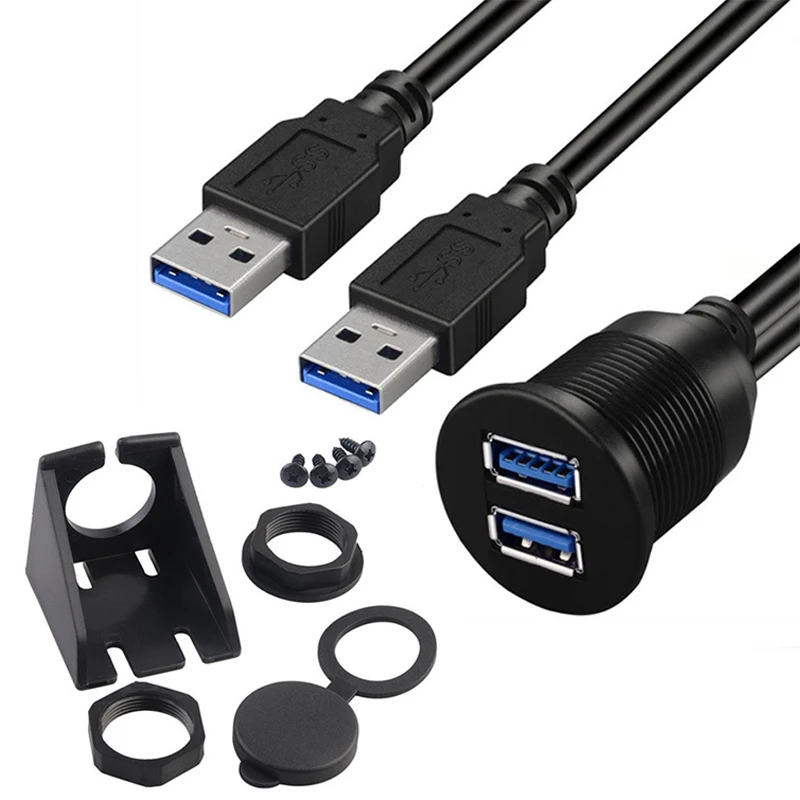1 м 2 3 фута двойной USB 0 флеш-адаптер док-станция панель порта папа-мама разъем