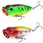 1 шт. рыболовные приманки 65 мм10g5 топвотер Поппер приманка 5 цветов жесткая приманка Искусственные воблеры пластиковые рыболовные снасти с крючками 6 #