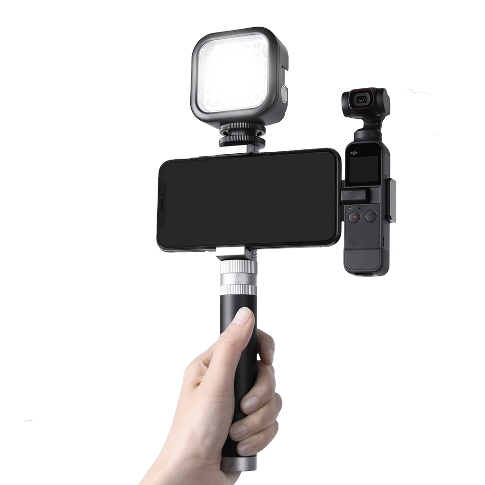 Foldable Metal Smartphone Clamp for DJI Pocket 2/Osmo Standard 1/4in Screw Tripod Bracket Cold Shoe Microphone | Электроника