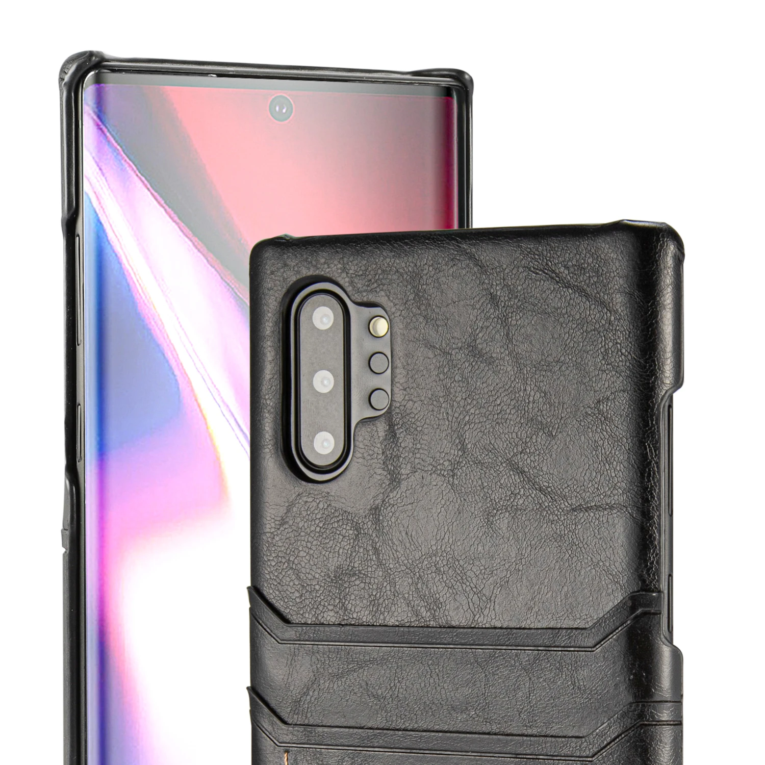 Чехол для держателя карты для samsung Galaxy Note 10 Plus Note10 Note10+ Coque роскошный кожаный тонкий кошелек ударопрочный жесткий чехол для задней панели etui