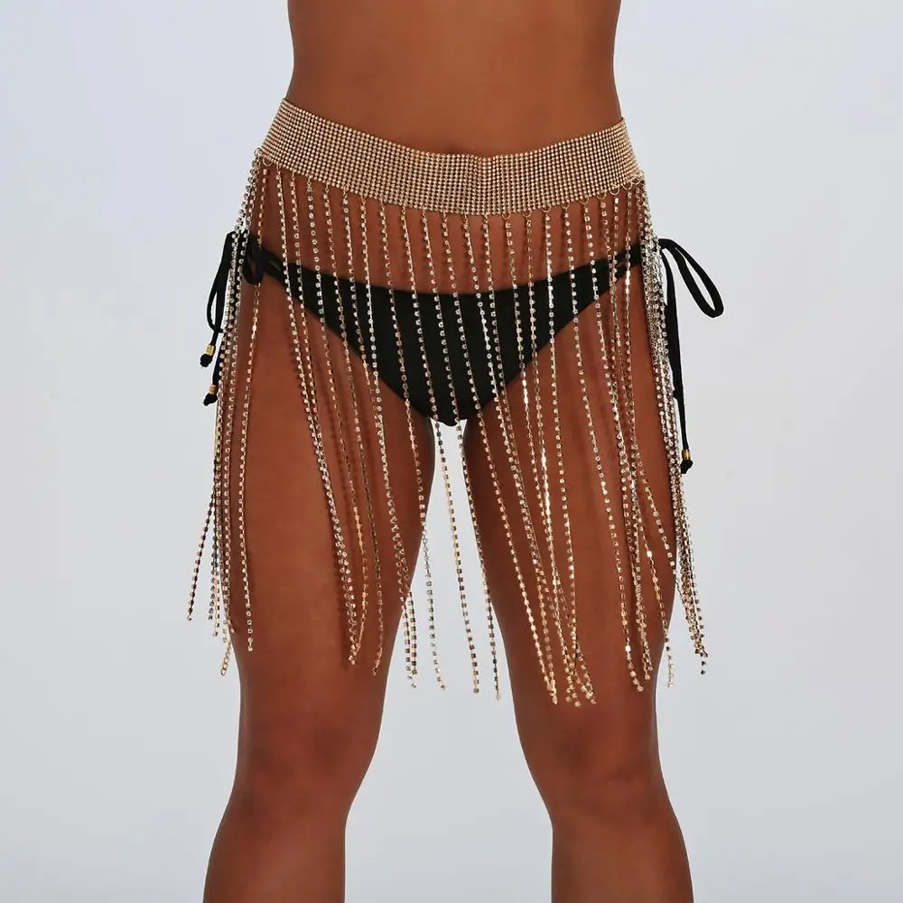 Цепочка для праздника ремень пикантные Стразы цепочкой женщин Обувь с