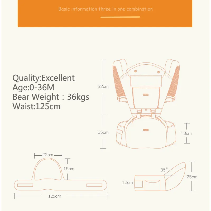 Рюкзак-слинг для переноски младенцев эргономичная сумочка-кенгуру положение