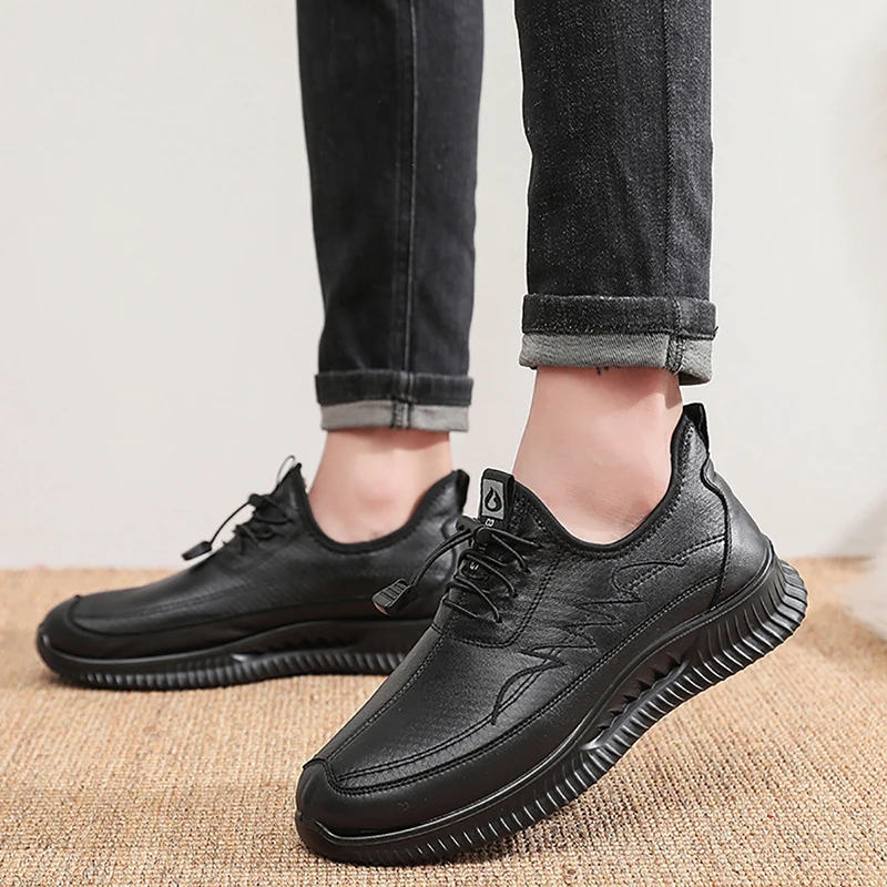 Новые мужские ботинки зимняя теплая Повседневная обувь прогулочные ботильоны