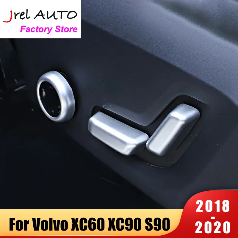 

JREL Car Seat Adjustment Cover Knob Button Switch Trim Frame Sticker For Volvo XC60 XC90 S90 2018 - 2020 Car Styling Accessories