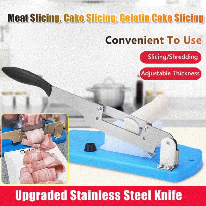 

Household Multifunctional Table Slicer Manual Meat Slicer Frozen Lamp Cutting Machine Beef Herb Mutton Rolls Cutter Meat Slicer