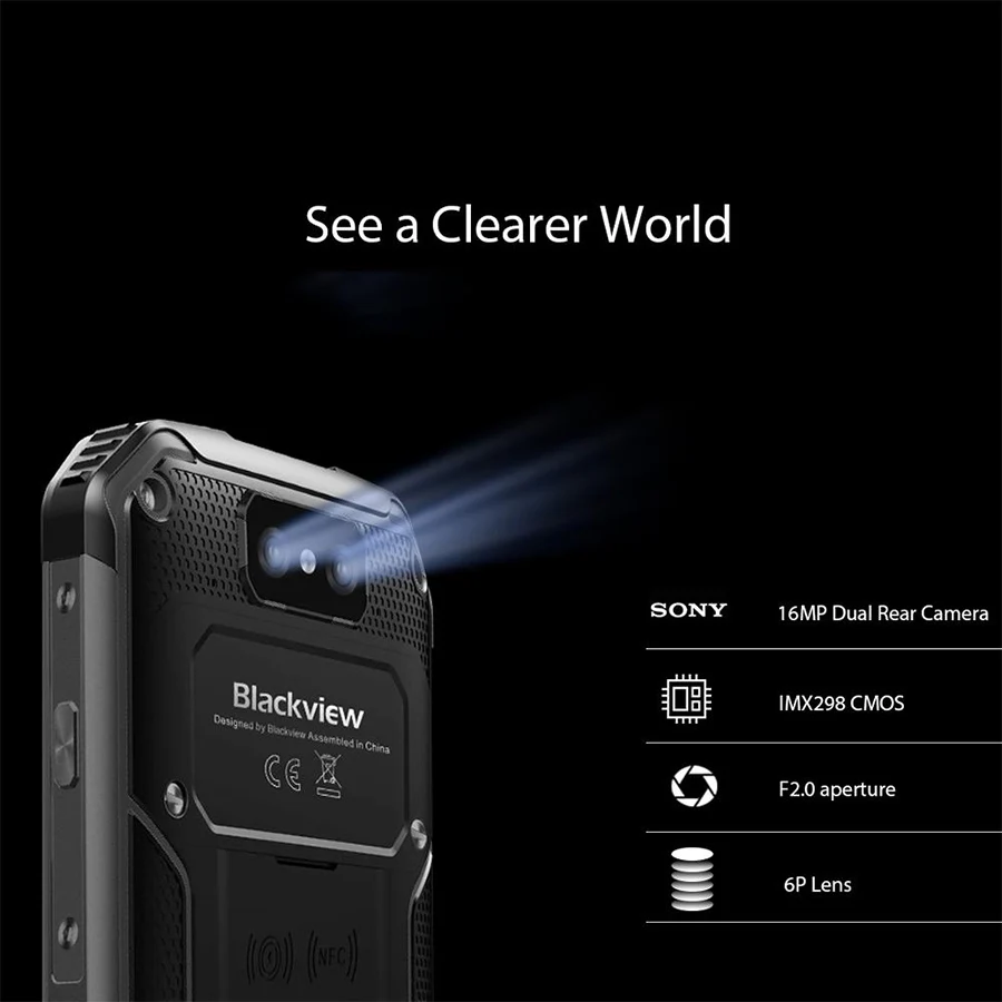 Blackview BV9500 плюс Helio P70 Octa четыре ядра смартфон с функцией отпечатков пальцев (10000