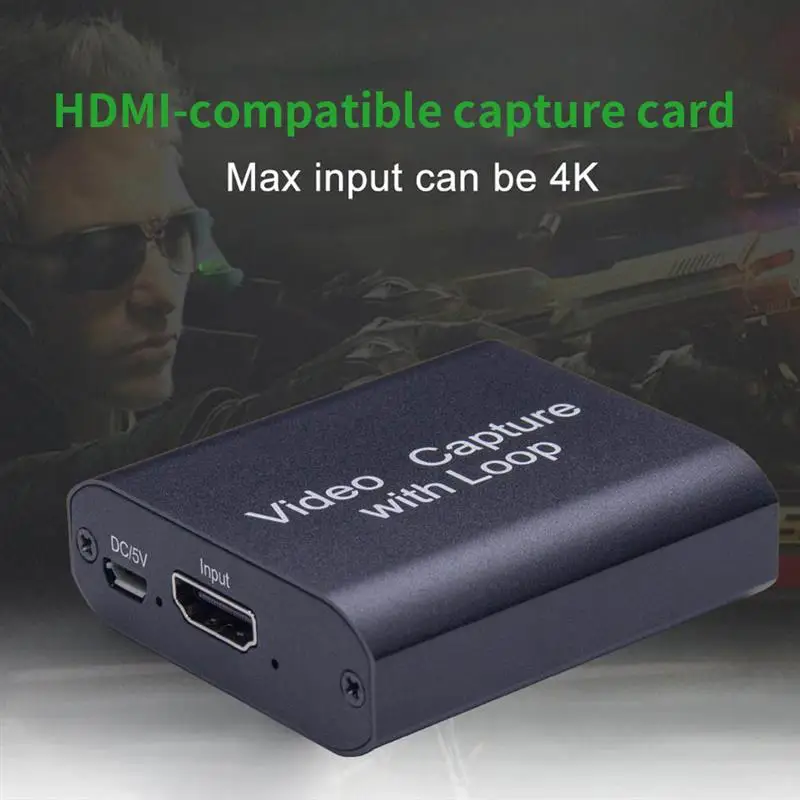 

USB 2.0 Capture Card Game Broadcast Live Stream Video Capturing Device 1080P Output Capture Card, without Audio