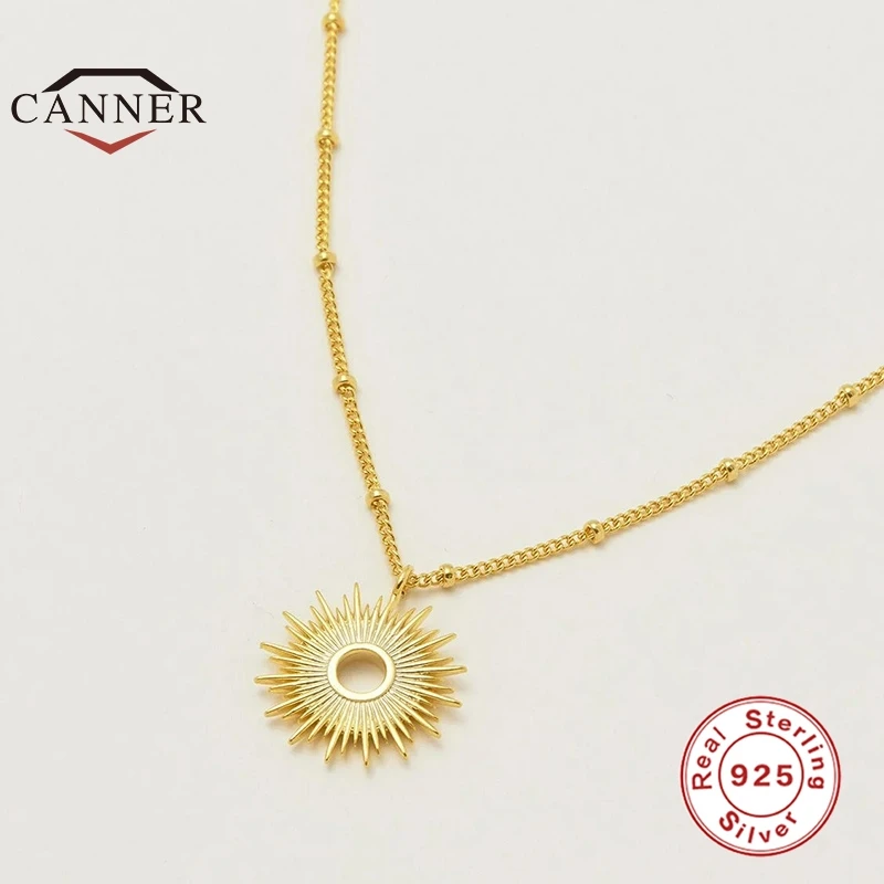 Автоклав 100% реальные 925 Серебряное ожерелье для женщин Защита от солнца в форме