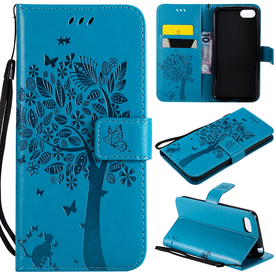 Кожаный чехол кошелек с откидной крышкой и отделением для карт Huawei Honor 8X 8C 7C 7A Pro 7S