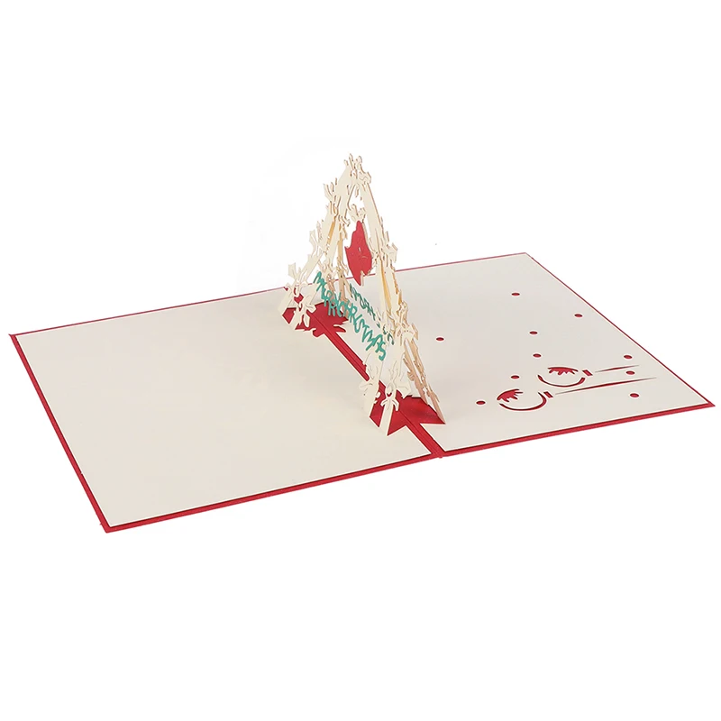 1 шт. 3D всплывающие поздравительные карты с конвертом колокольчик лазерная резка