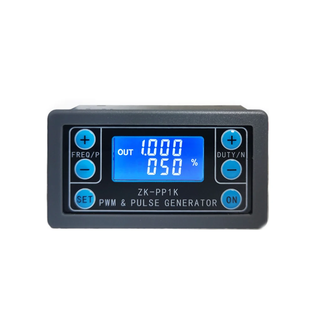

ZK-PP1K Dual Mode LCD PWM Signal Generator 1-Channel 1Hz-150KHz PWM Pulse Frequency Duty Cycle Adjustable Square Wave Generator