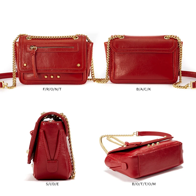 EMINI HOUSE масло воск Кожаная Мотоциклетная сумка спилок на цепочке сумки через