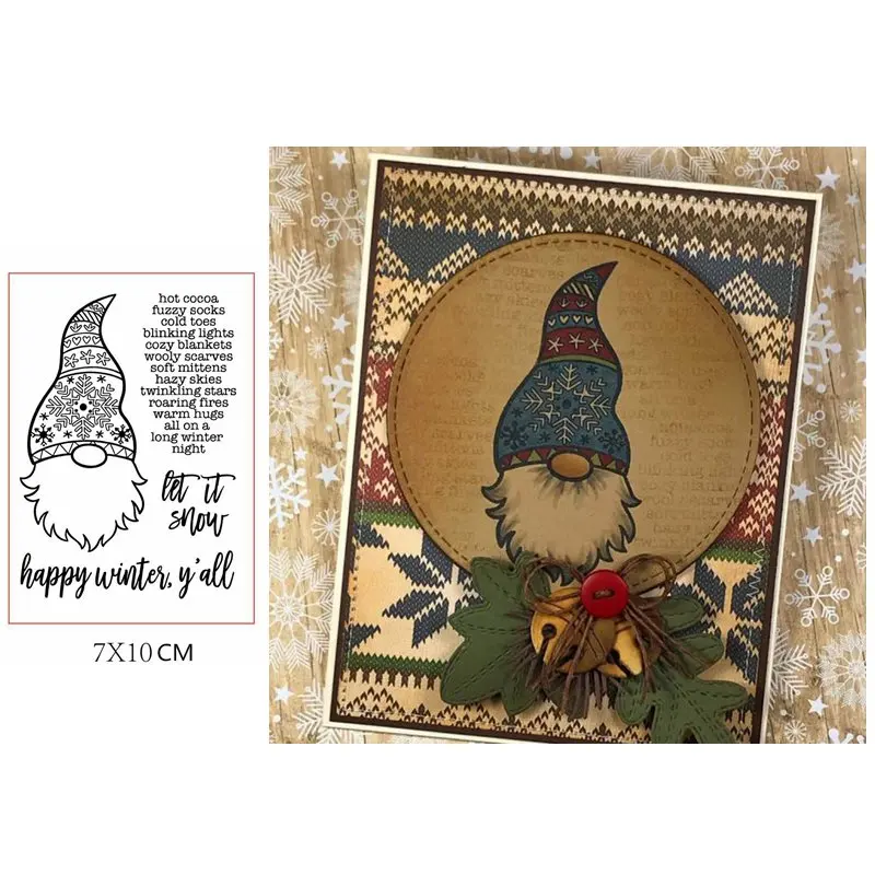 Прозрачные силиконовые штампы рождество счастливая зима буквы вы шапка санта