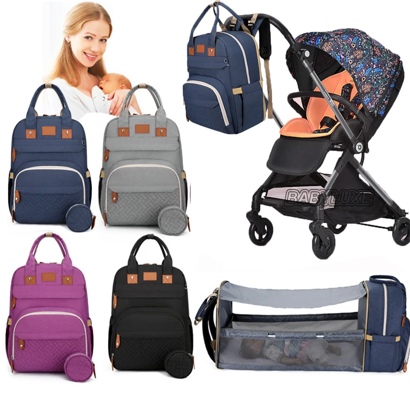 

Сумка-рюкзак для детских подгузников, многофункциональная, сумки-кровати