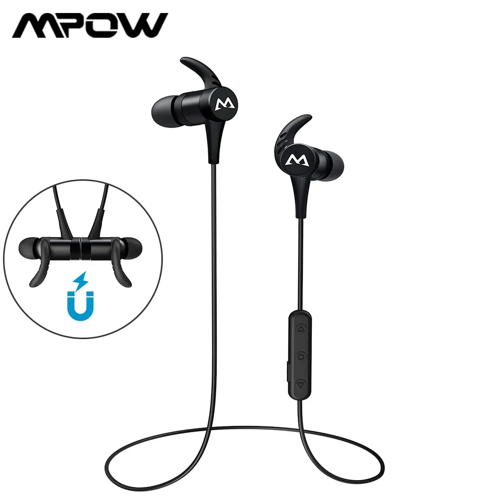 Mpow S8 беспроводные Bluetooth наушники магнитные IPX6 водонепроницаемые спортивные TWS с