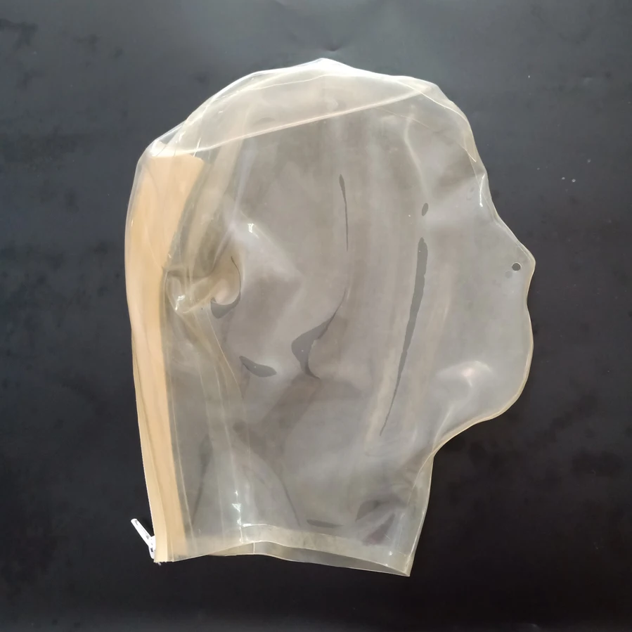 Латексная Маска на все лицо розового цвета с ноздрей ручная работа