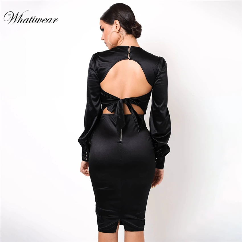 Whatiwear 2019 Летнее мини платье облегающее вечернее уличная одежда женское