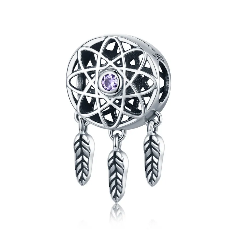 INBEAUT Лидер продаж 925 пробы серебро Ловец снов подвеска Крыло ангела fit Pandora браслет Сердце Дерево цветение Королевский флаг бусины