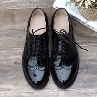 women oxford flat spring shoes for woman genuine leather flats summer brogues vintage laces loafers casual sneakers shoes 2022