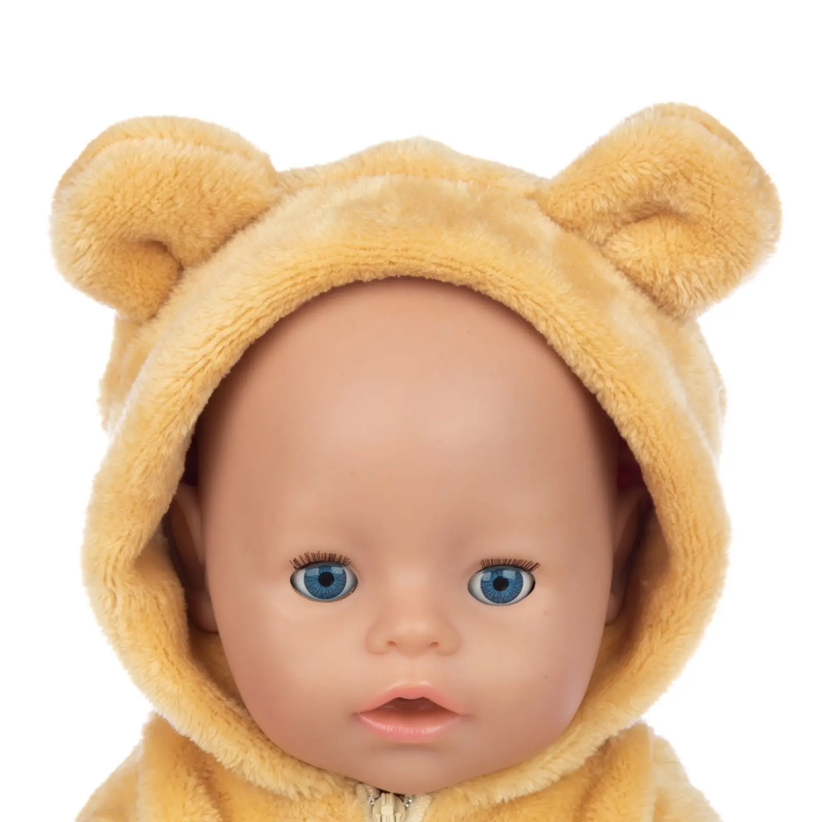 

Cute Animal Doll Clothes Plush Brown Bear Jumpsuit For 18 Inch American Doll Girl Toy 43 cm Born Baby Clothes Accessories