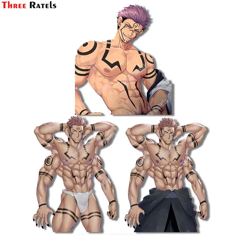 

Three Ratels A988 Anime Sticker Itadori Yuuji And Ryoumen Sukuna Jujutsu Kaisen For Motorcycle&Auto Decor Vinyl Material Decals