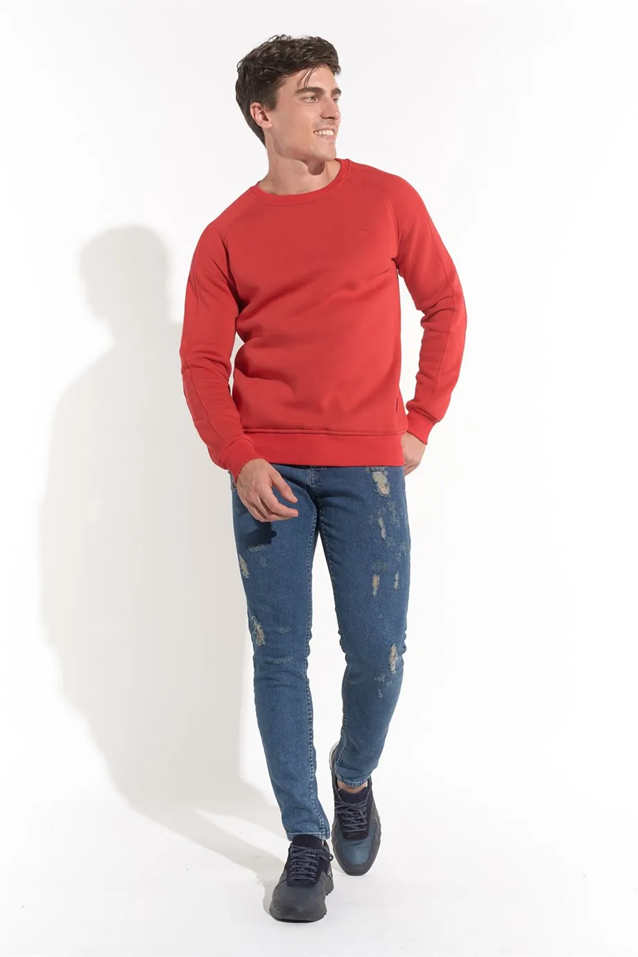 

Men's Blue Ripped Model Skinny Fit Jean Pants