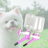pet water dispenser cage hanging auto pet feeder water bottle stainless steel drinking fountains puppy dog cat supplies 250ml
