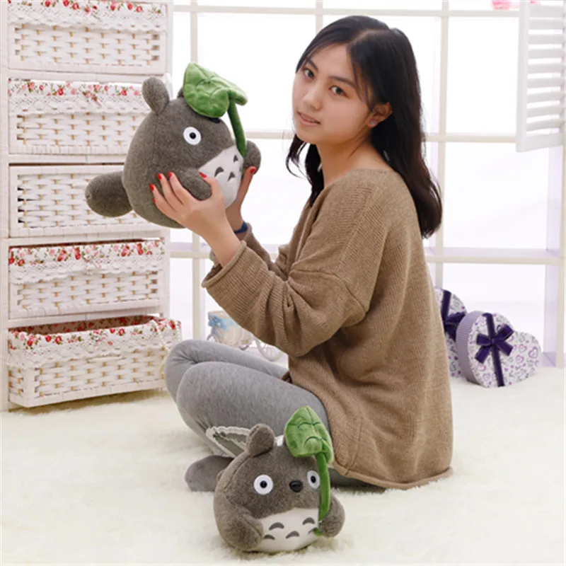 

Cartoon Movie Lotus Leaf Totoro Plush Toys Totoro Pillow stuffed animals PP Cotton Filled Child Birthday baby toys juguetes Gift