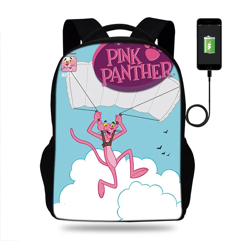 Фото Школьные сумки Мультяшные милые розовые Пантеры рюкзаки для девочек ранец детей